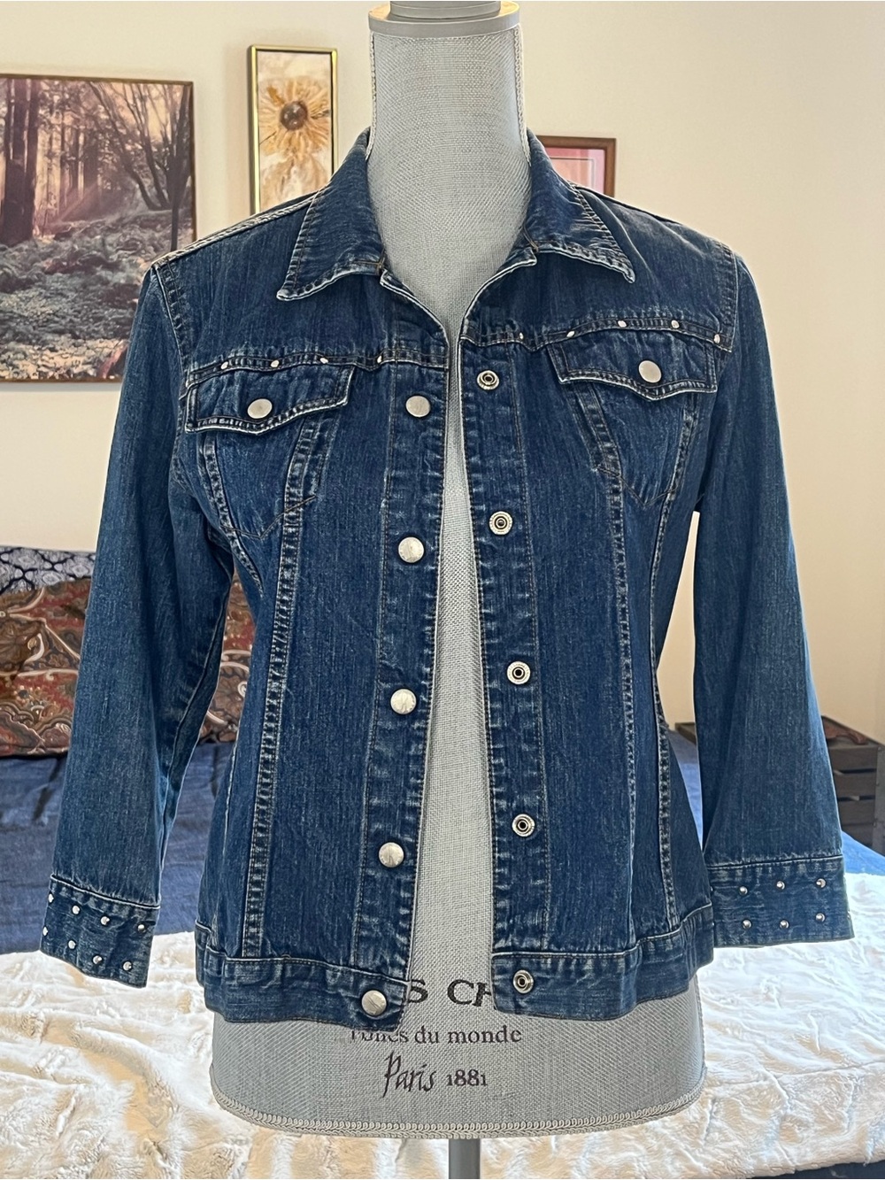 Vintage 80’s/90’s Riders by Lee Custom Studded Denim Jean Trucker Jacket